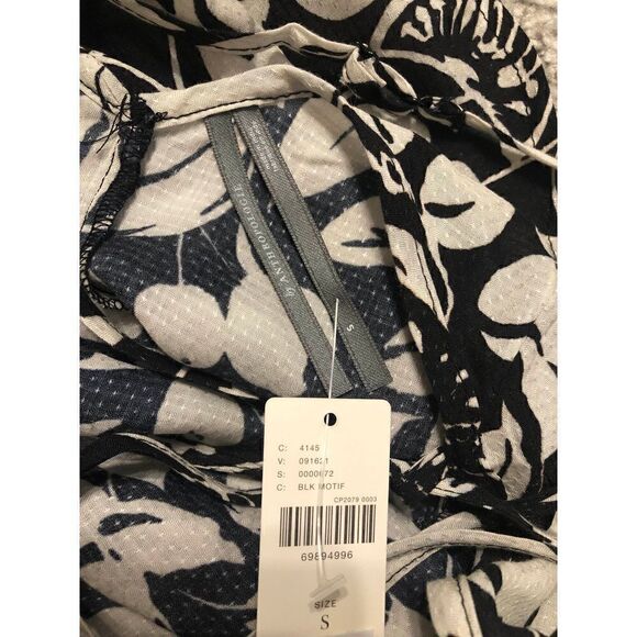 Brand New Anthropologie Sheer Mini Criss Cross Swing Dress Black & White Small - Picture 4 of 8